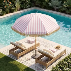 Portable Windproof Large Beach Umbrella UV Protection Outdoor Sun Shade Umbrella