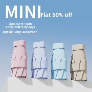 Portable for Folding Umbrella High end Women’s Anti UV Mini Business Gift Modern Design Can Print Logo Sunny Rainy Use Collision