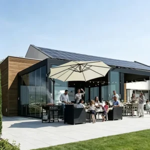 Powder Coated Aluminum Offset Cantilever Umbrella UV Resistant Outdoor Patio Parasol Large Sun Shade Canopy Garden
