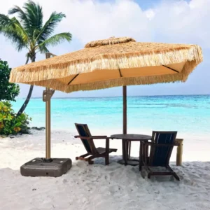 Premium Artificial Thatched Roof Patio Umbrella Waterproof UV Protection Outdoor for Garden Poolside Tropical Style 3m 10f