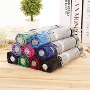 Price Compact Travel Umbrella Custom Print Promotional Three Folding Portable Mini Umbrella