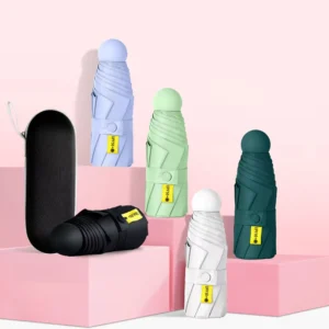 Price Personal Waterproof Women 5 Fold Small Gift Ladies Girls Light Compact Pocket Uv Capsule Mini Folding Umbrella