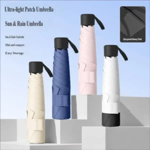 Primary Folding Umbrella Ultra Light Heat Pressed Memory Patch Sun Rain Protection Compact Portable Export Providers
