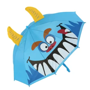 Printed Kids Rain Umbrella 8 Ribs Straight Style Manual/Automatic Opening Travel and Daily Use