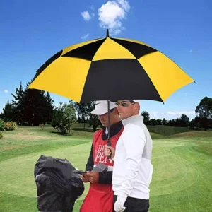 Printing Logo Golf Umbrella Plastic Handle Straight 2-Layer
