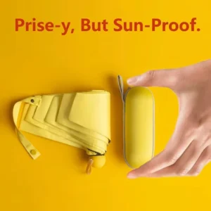 Prise-y Worth It Your All-Day Double Canopy Capsule Manual Mini Portable 5-Fold UV Protection Sunny Rainy Days