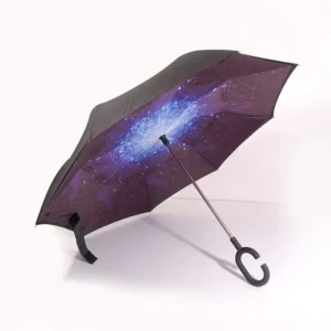 Professional Car Reverse Umbrella with C-Handle, Drip-free Hands-free Inverted Umbrella for Luxury Auto Dealership & Car Gift