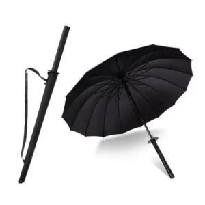 Promotion Custom 8k/16k/24k Semi-Automatic Japanese Demon Adults Slayer Samurai Sword Long Handle Shaped Umbrella
