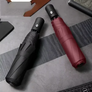 Promotion Modern Automatic Pongee Three-Fold Foldable Customizable Gift Umbrella for Outdoor Use