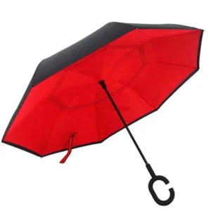 Promotion Multicolor Straight Long-Handle C-Type Umbrella for Rain Travel