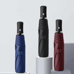 Promotional Automatic 3-Folding Umbrella UV Sunshade Travel Umbrella Custom Logo Printing