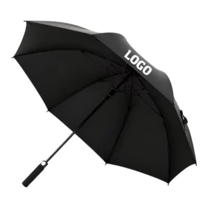 Promotional Fiberglass Golf Umbrella High Quality Strong Windproof Business Straight Umbrella with Logo Print