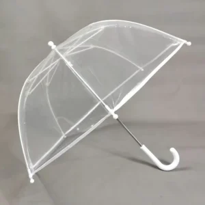 Promotional Gifts Transparent Kids Clear Umbrella with White Color Piping