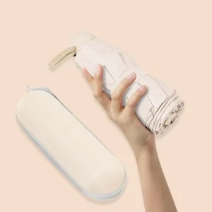 Promotional Mini Pocket Umbrella Five Folding Manual Opening Rain Sunny Protection For Business Gifts