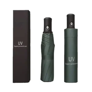 Promotional Outdoor Custom Mini Capsule Pocket Clear 3 Fold Fully Automatic Silk Screen Printed Pongee Material Travel Umbrellas