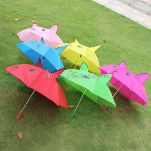 Promotional Personalized Lovely Cartoon Umbrella Kids with Whistle