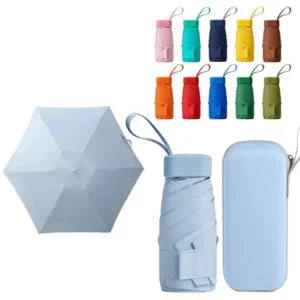 Promotional UV Protection Pocket Windproof Foldable Umbrella Outdoor Sun Compact Portable Colorful Mini Umbrella