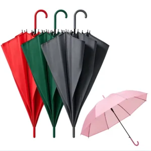 Promotional Wind Resistant Waterproof Golf Umbrella Semi-Automatic Straight Umbrella For Rainy Days