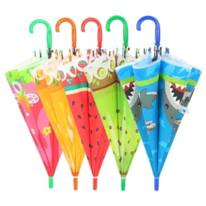 Pvc and Eva Transparent Umbrella With Full Printing Cartoon Design Kids Umbrellas