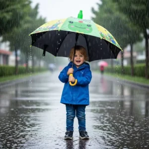 Quality Cartoon Print Rainproof Custom 90cm Umbrella Kids Parasol Cute Animal With Handle Custom Made Design Available