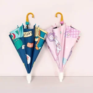 Quality SD Children’s Umbrella with Anti Drip Plastic Cover Straight Design with Ice Cream Handle for Kids’ Use for Safty