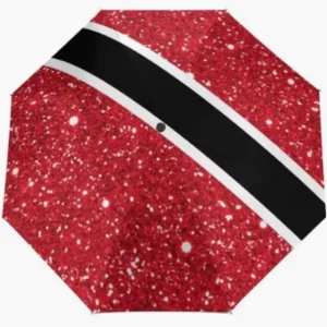 Quiet Open/Close Trinidad and Tobago National Flag Fully Automatic Folding Umbrella, Painted Design