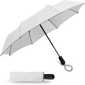 RPET Premium Adults Small Compact Mini Umbrella Windproof Auto Open Close Strong Fiberglass Frame Portable Travel