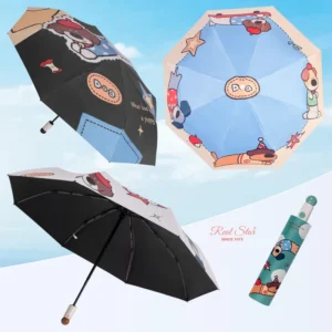 RST Cute Kid Umbrella Auto Open and Close Sun and Rain Umbrella Folding Children Cartoon Umbrella