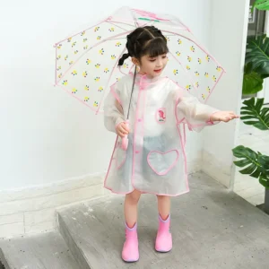 Rain Dinosaur Pattern Waterproof Animal Parasol Kids Cartoon Umbrella