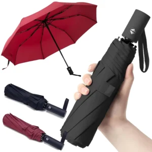 Rain Umbrella Automatic Windproof Compact Portable Men Women Business Travel Commute Gift Bulk Manufacturer China