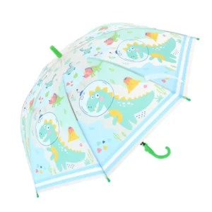 Rainproof cartoon dual use anti downpour waterproof transparent kid child children’s rain umbrella