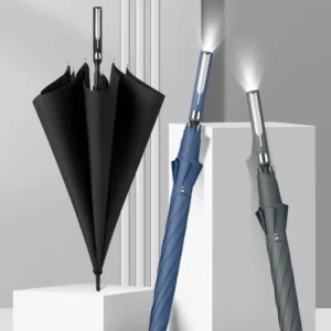 Rainy Dual-Use Large Vinyl Sun Protection UV Protection Led Full-Automatic Straight Umbrella