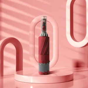 Rechargeable LED Flashlight Automatic 3-Fold Travel Umbrella