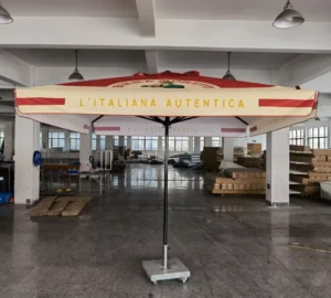 Recycle RPET Fabric Foldable Waterproof Lightweight Patio Umbrella for Hotels & Parks Outdoor Use