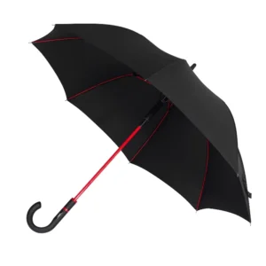 Red Fiberglass Windproof Custom Men’s Straight Umbrella