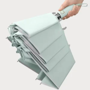 Reflective-Bone Automatic Reverse-Folding Sun and Rain Umbrella