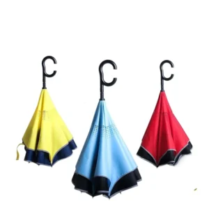Reflective Hand Free Reverse Double layer Parapluies Long Handle Dual use Popular Straight Umbrella Gift Advertising Paraguas