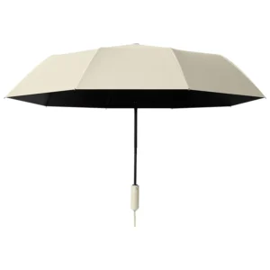 Reinforced 10-Rib Windproof 3-Folding Golf Umbrella, Automatic Open, 190T Nylon, UV Protection, Sun/Rain