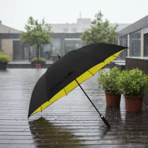 Reinforced 8 Ribs With Double Windproof Structure 14mm Diameter Fiberglass Open Diameter 129 Cm Auto Open & Close Golf Umbrella