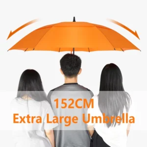 Reinforced 8K Fiberglass Rib Double-Windproof 190T Pongee 30-Inch Manual-Open Custom Golf Umbrella