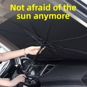 Retractable Folding Telescopic Car Windshield Sunshade Titanium Silver Heat Insulation
