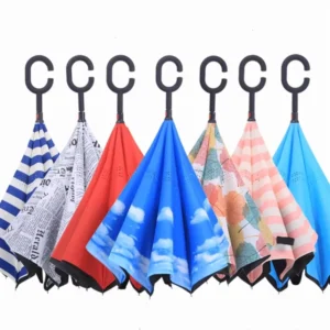 Reverse Umbrella with C-Shaped Handle