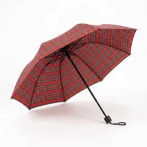 Reversed Folding Umbrella with Checkered Color, Manual Open
