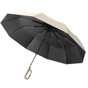 Ring Buckle Combination Lock Fully-Automatic Folding Large Men’s Sunshade Sturdy Wind-Resistant Umbrella