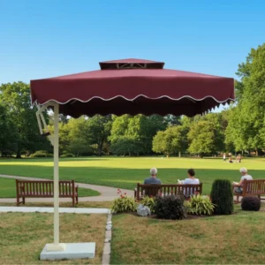 Roma 3M Commercial Outdoor Aluminum Plastic Base Waterproof Lightweight Foldable for Hotel Resort