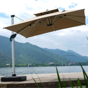 Roman Parasol Umbrella with Aluminum Alloy Frame for Beach, Garden, Patio and Restaurant Use