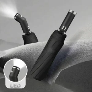 Rotatable LED Flashlight Umbrella Umbrella with Led Light Oversized Automatic Opening Portable Folding Umbrellas