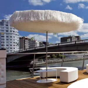 Round Reverse Straw Thatch Beach Patio Umbrella