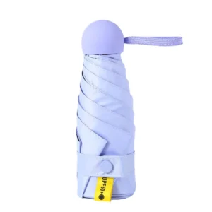 Rts Windproof Promotion Coloured Logo Printed Capsule Mini Pocket Travel Sun Rain 5 Fold Umbrella