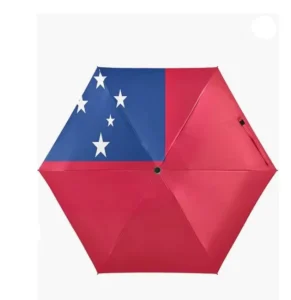 SAMOA Flag Waterproof Umbrella with Auto Open and Close, UV Coating, for Outdoor Use